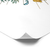 女子国際的デイアートプリント ポスター (角)