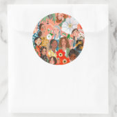 女子国際的デイイラストレーション ラウンドシール (バッグ)