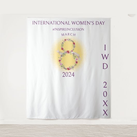 女子国際的デイインクルッインスパイアプバック タペストリー (正面)