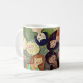 女子国際的デイウーマンポートレート コーヒーマグカップ (正面左)