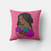 女子国際的デイエボニー美しい クッション (裏面)