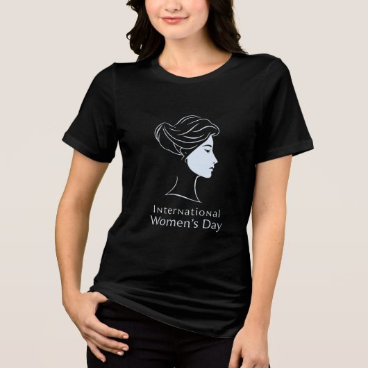 女子国際的デイグローバル女性 トライブレンドＴシャツ (正面)