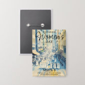 女子国際的デイサファーゲット 缶バッジ (正面/裏面)