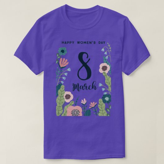 女子国際的デイシャツ2020年3月8日 Tシャツ (デザイン正面)