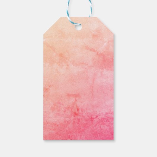 女子国際的デイピンクフェミニンポートレート ギフトタグ (裏面)