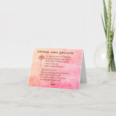 女子国際的デイピンクフェミニン シーズンカード (裏面)