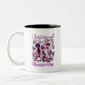 女子国際的デイフローラ3月8日 ツートーンマグカップ (左)
