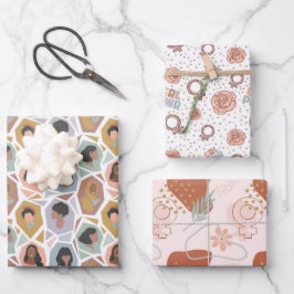 女子国際的デイラッピング紙シート ラッピングペーパーシート