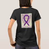 女子国際的デイ認識度リボンシャツ Tシャツ (裏面)