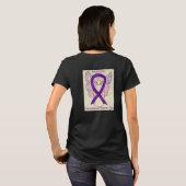 女子国際的デイ認識度リボンシャツ Tシャツ (裏面フル)