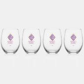 女子国際的日の含インスパイア容QRコード ステムなしワイングラス (裏面)