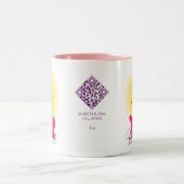 女子国際的日の含インスパイア容QRコード ツートーンマグカップ (中央)