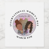 女子国際的日平等 ワインラベル (シングルラベル)