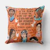 女子国際的日歴フローラ引用文 クッション (正面)