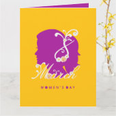 女子国際的日2025年3月8日 カード (黄色い花)