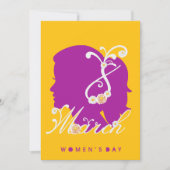 女子国際的日2025年3月8日 招待状 (正面)