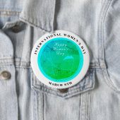 女子国際的日3月8日カラフル 缶バッジ (インサイチュ)