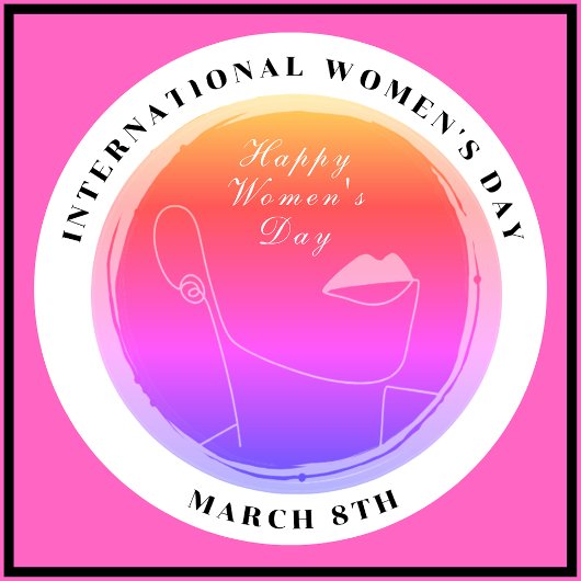 女子国際的日3月8日カラフル 缶バッジ