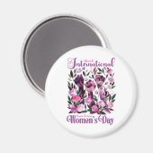 女子国際的日3月8日タペストリー マグネット (正面/裏面)