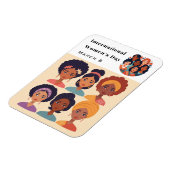 女子国際的日3月8日フレキシブル マグネット (左側)