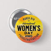 女子国際的日3月8日国際交流課 缶バッジ (正面&裏面)