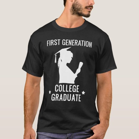 女子大学卒業生グラ誇りを持ったー Tシャツ (正面)