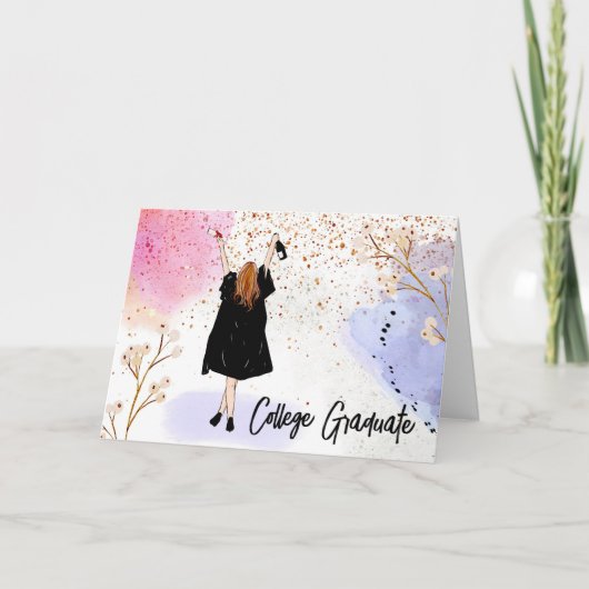 女子大学卒業 カード (正面)