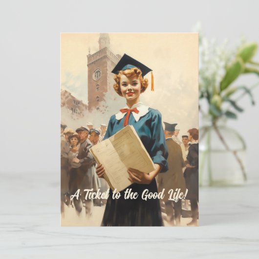 女子大生おめでとう 案内状 (スタンド正面)