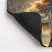 女子大生が野球の熱気を振るこうもり マウスパッド (コーナー)