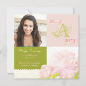 女子大生の卒業の2013年のモノグラムの発表 招待状 (正面)