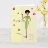 女子大生 カード (黄色い花)