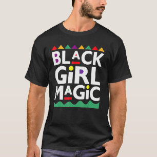 女子女子魔法用ブラックガールのシャツAfric Tシャツ