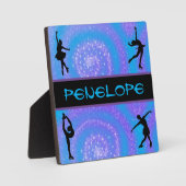 女子姿スケートで滑る フォトプラーク (正面)