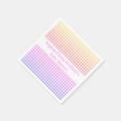 女子子供の誕生日ベビーシャワーパステルジンガム スタンダードカクテルナプキン (角)