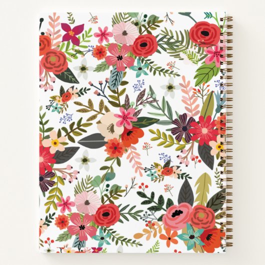 女子学校用モノグラムノート誌 ノートブック (裏面)