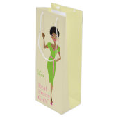 女子学生クラブの生命ガーリーなイラストレーション ワインギフトバッグ (正面アングル)