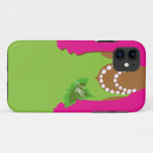 女子学生クラブの生命ピンクの緑のモノグラム Case-Mate iPhoneケース (裏面(横))