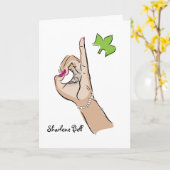 女子学生クラブの生命挨拶状 カード (黄色い花)