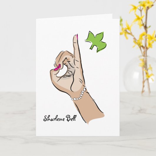 女子学生クラブの生命挨拶状 カード (黄色い花)