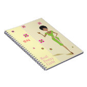 女子学生クラブの螺線形のノート ノートブック (右側)