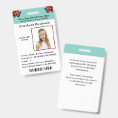 女子学生IDカード バッジ (正面&裏面)