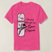 女子宇宙カプセルサイエンスファン銀河系宇宙飛行士 Tシャツ (デザイン正面)