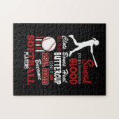 女子実在がソフトボール選手のギフトに ジグソーパズル (横)