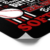 女子実在がソフトボール選手のギフトに ポスター (角)