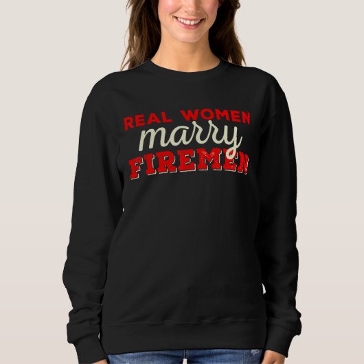 女子実在が消防士と結婚 スウェットシャツ (正面)