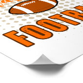 女子実在サッカーを見おもしろいる – サッカー引用文 ポスター (角)