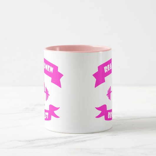 女子実在デッドリフトバーベルウェイト マグカップ (中央)