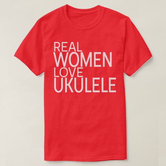 女子実在愛ウクレレ女子デザインギターウクレレ Tシャツ (デザイン正面)