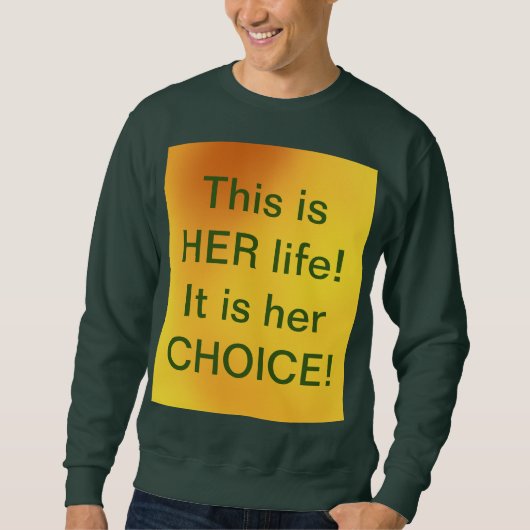 女子実在権利男子スウェットシャツ スウェットシャツ (正面)