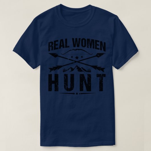 女子実在狩りアーチェリーボウハンター Tシャツ (デザイン正面)